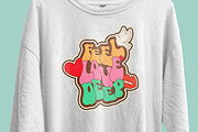 Feel Love Deep Retro T-Shirt Design, an Object Illustration by Ahluva Studio (Thumbnail 5 of 6)