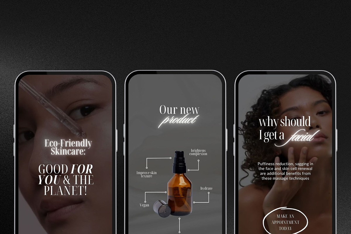 Skincare Instagram Reel Templates, a Social Media Template by design4social (Photo 7 of 9)