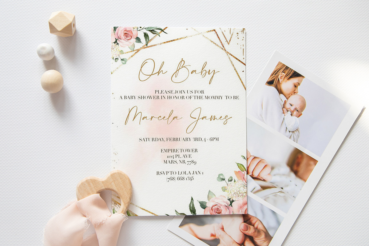 Baby Shower Mockup Bundle, a Product Mockup by ILoveMockupDesign (Photo 4 of 10)