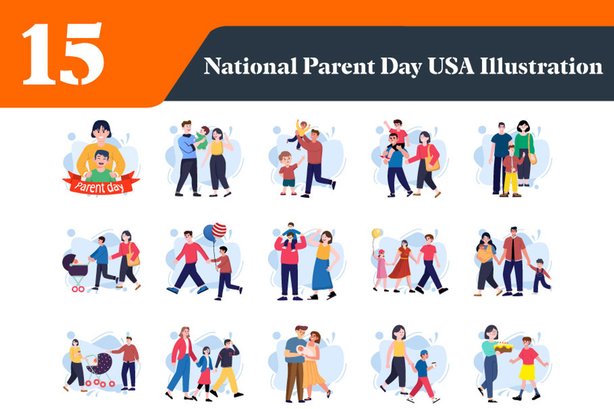 National Parents Day Illustrations, a Person Illustration by EllaMaiyaali (Photo 2 of 3)