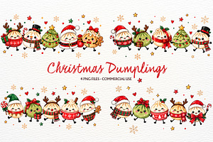 Christmas Dumpling Clipart Kawaii