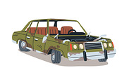 Old broken cars. Abandoned autos set, a Transportation Illustration by Good Studio (Thumbnail 5 of 5)