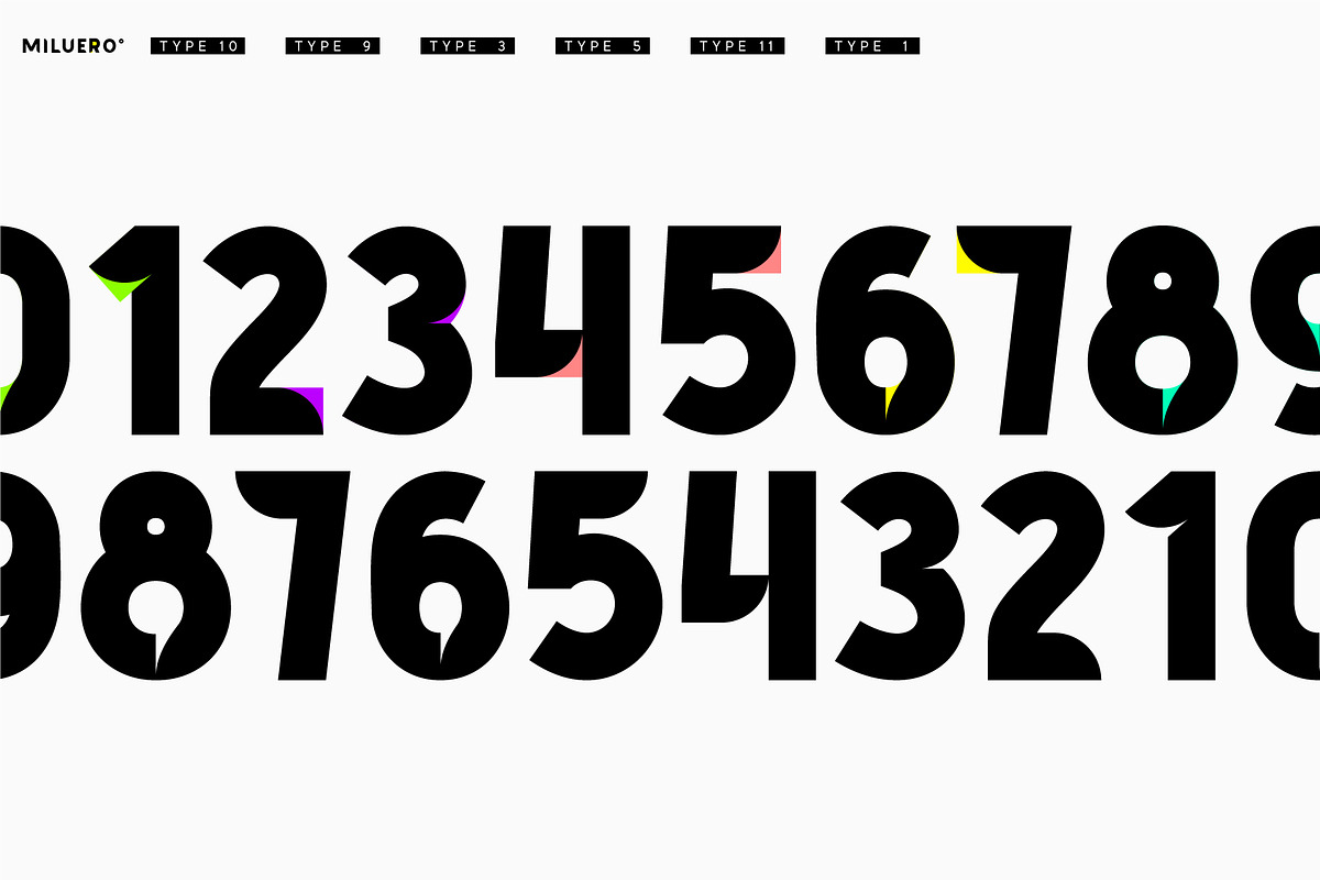 Miluero. Stylized Color OTF-SVF font, a Symbol Font by Luxfont (Photo 4 of 10)