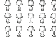 Table Lamp Icon Set, an Object Graphic by nikagraphic (Thumbnail 3 of 3)