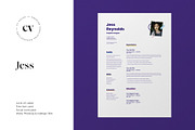 Jess | CV / resume template, a Resume Template by CV house (Thumbnail 1 of 9)