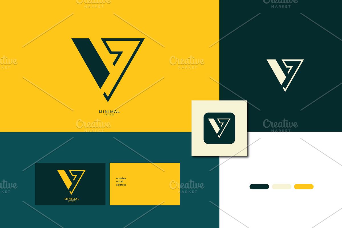 Monogram icon logo V, a Branding & Logo Template by idesign_4u
