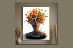 Abstract Floral Wall Art