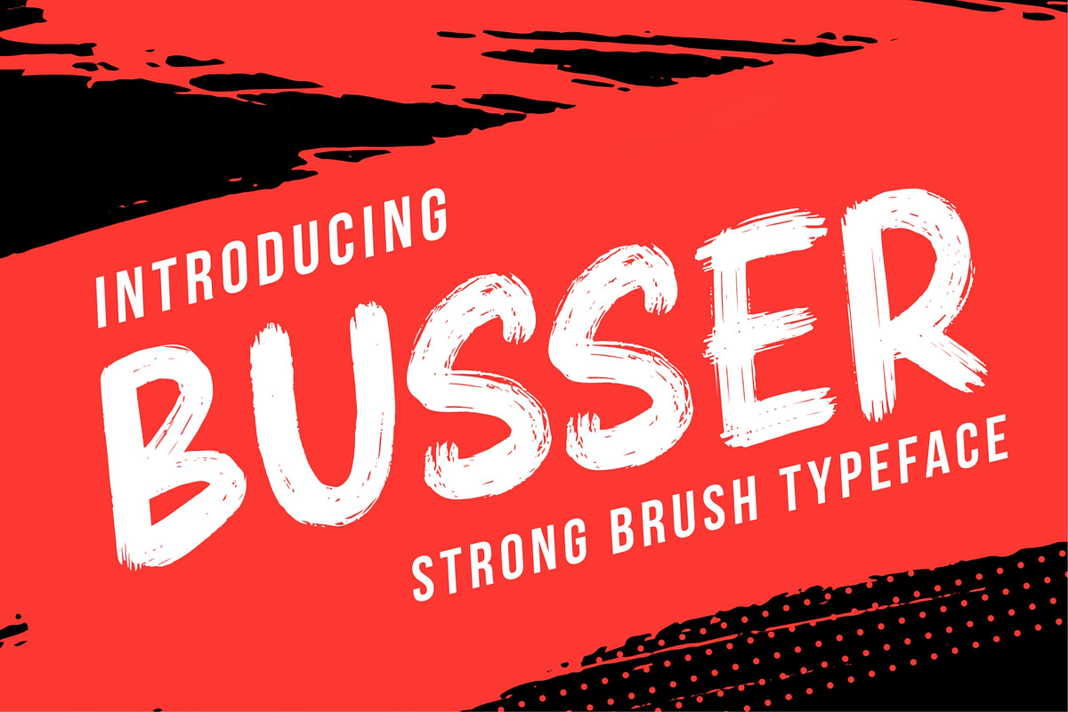 Busser a Dirtybrush Font, a Script Font by Garisman Std (Photo 1 of 12)
