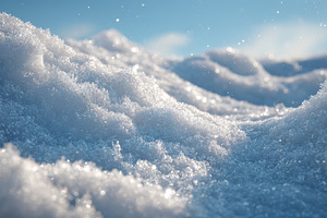 Sparkling Snow Under Blue Sky Winter, a Photo by Pixeness Studio