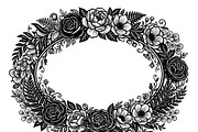 50 Elegant Floral Oval Mirror Frame, a Decorative Illustration by Amazin_art (Thumbnail 3 of 34)