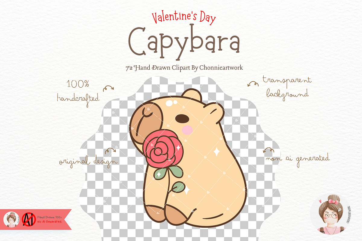 Groovy Valentine Capybara SVG PNG, an Animal Illustration by Chonnieartwork (Photo 5 of 6)