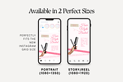 Pink Hair Salon Instagram Templates, a Social Media Template by Anna Design Studio (Thumbnail 3 of 9)