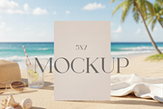 Neutral Summer Invitation Mockup, an Advertising Mockup by MockupWizard (Thumbnail 1 of 3)