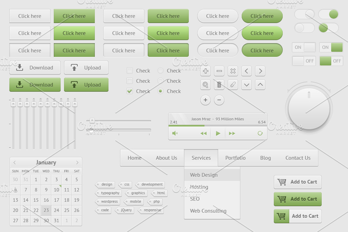 Whitepixels UI v1.1, an UI Kit Template by Picseel (Photo 4 of 5)