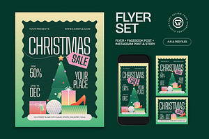 Christmas Sale Flyer, a Flyer Template by graphicook