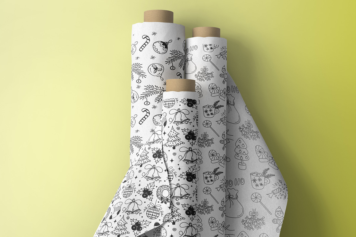 Christmas Doodles Pattern, a Pattern Graphic by Digital Studio (Photo 3 of 5)