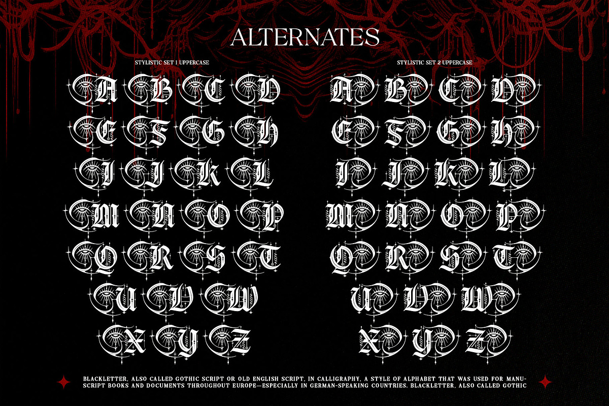 Gryphire Black Typeface, a Blackletter Font by alit design (Photo 8 of 20)