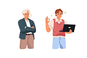 Happy business people, workers set, a Person Illustration by PaperTrident (Thumbnail 3 of 5)