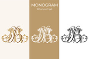MB BM Wedding Monogram Logo, a Branding & Logo Template by LogoAV (Thumbnail 3 of 6)