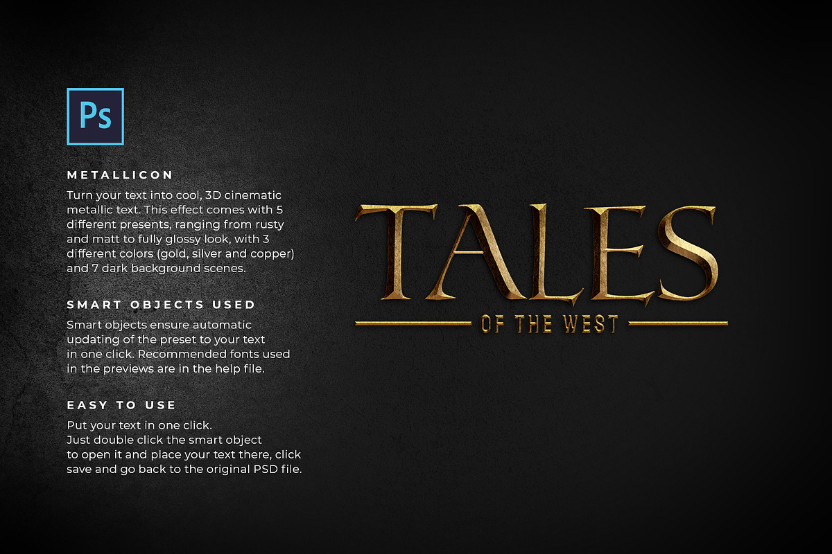 METALLICON 3D Cinematic Text Effect, a Brushes & More by velvetmade.designs (Photo 10 of 10)