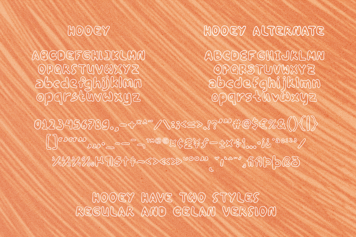 Hooey - Y2K Outline Handwritten, a Sans Serif Font by Dharmas Studio (Photo 14 of 15)