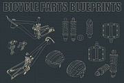 Bicycle Parts Blueprints Set, a Sport Illustration by Blacklight (Thumbnail 9 of 10)