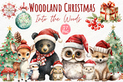 Woodland Christmas Watercolor PNG, a Seasonal Illustration by Maysa Art (Thumbnail 1 of 6)