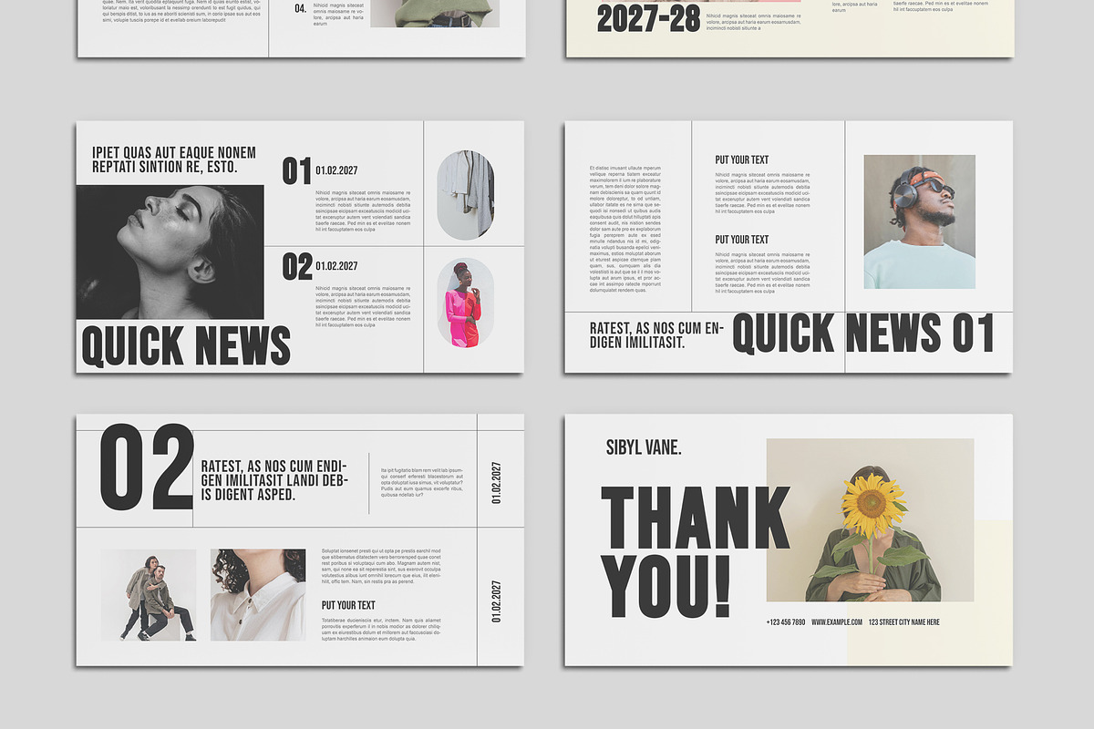 Newsletter Presentation Template, a Presentation Template by ClickPaint_Studio (Photo 3 of 5)