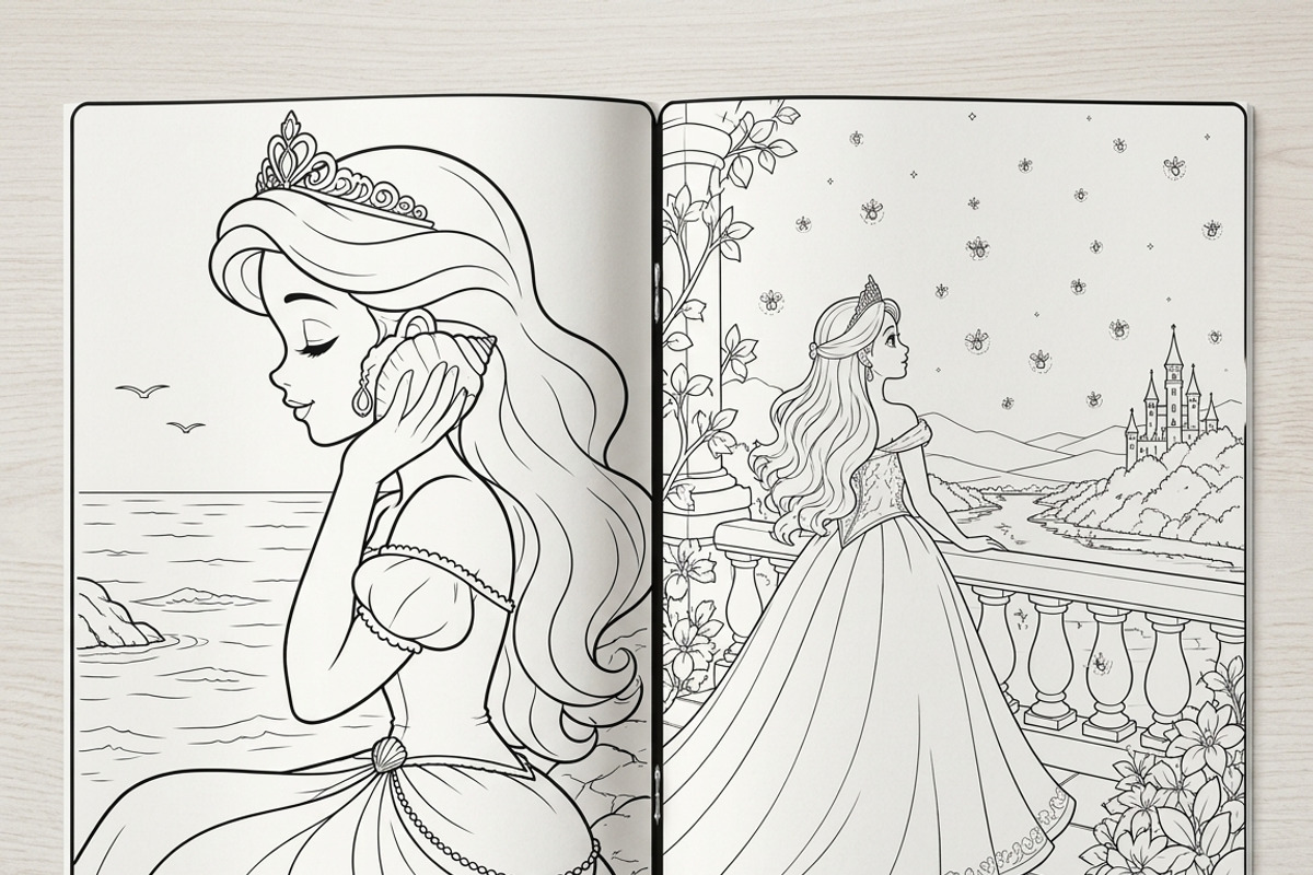 Magical Princess Coloring Book Vol40, a Person Illustration by ikarifq shop (Photo 7 of 7)