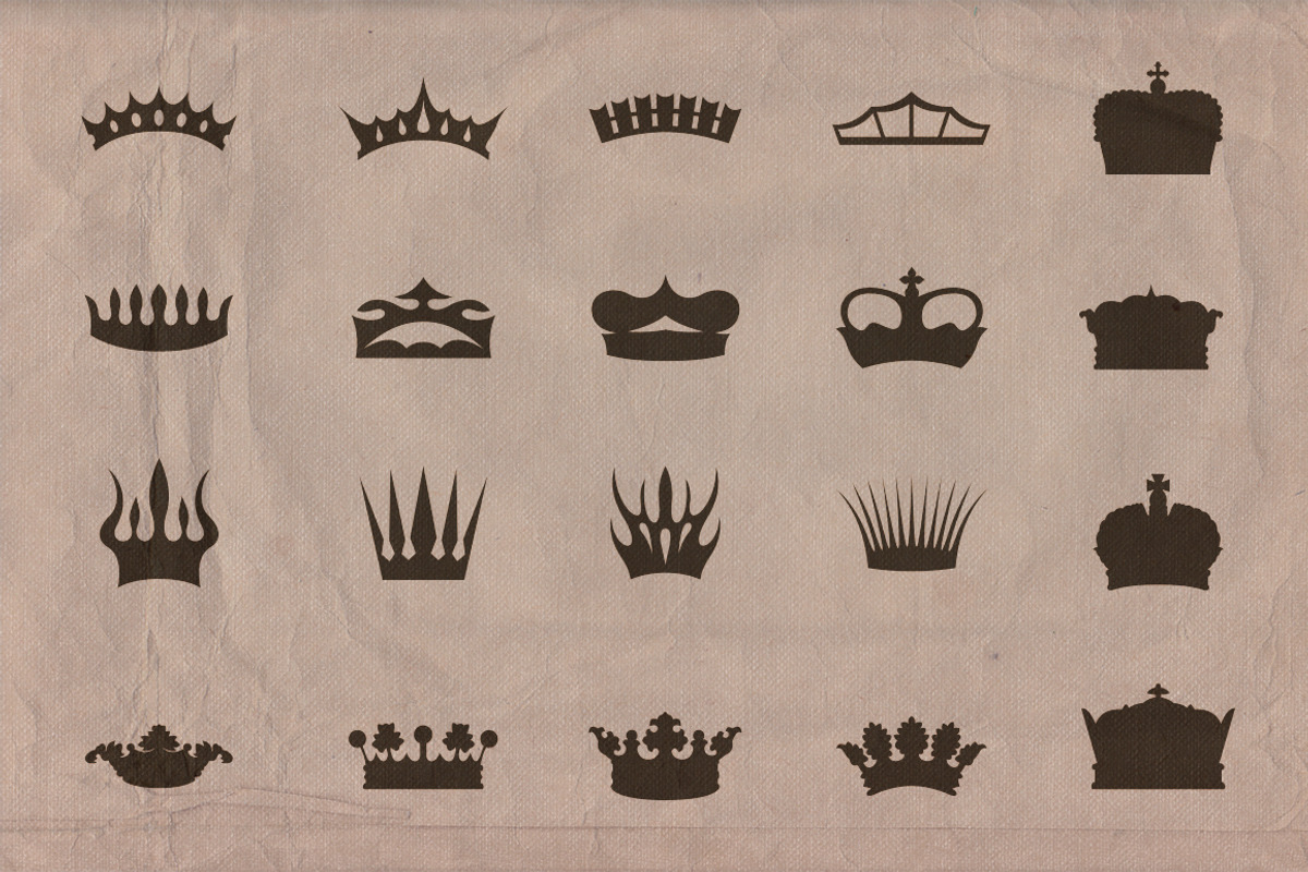 Retro/Vintage shapes - Crowns preview 3