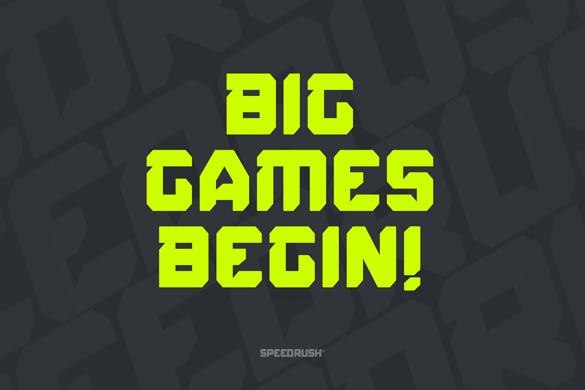 Speed Rush - Race Display Font, a Font by Pixesia Studio (Photo 2 of 13)