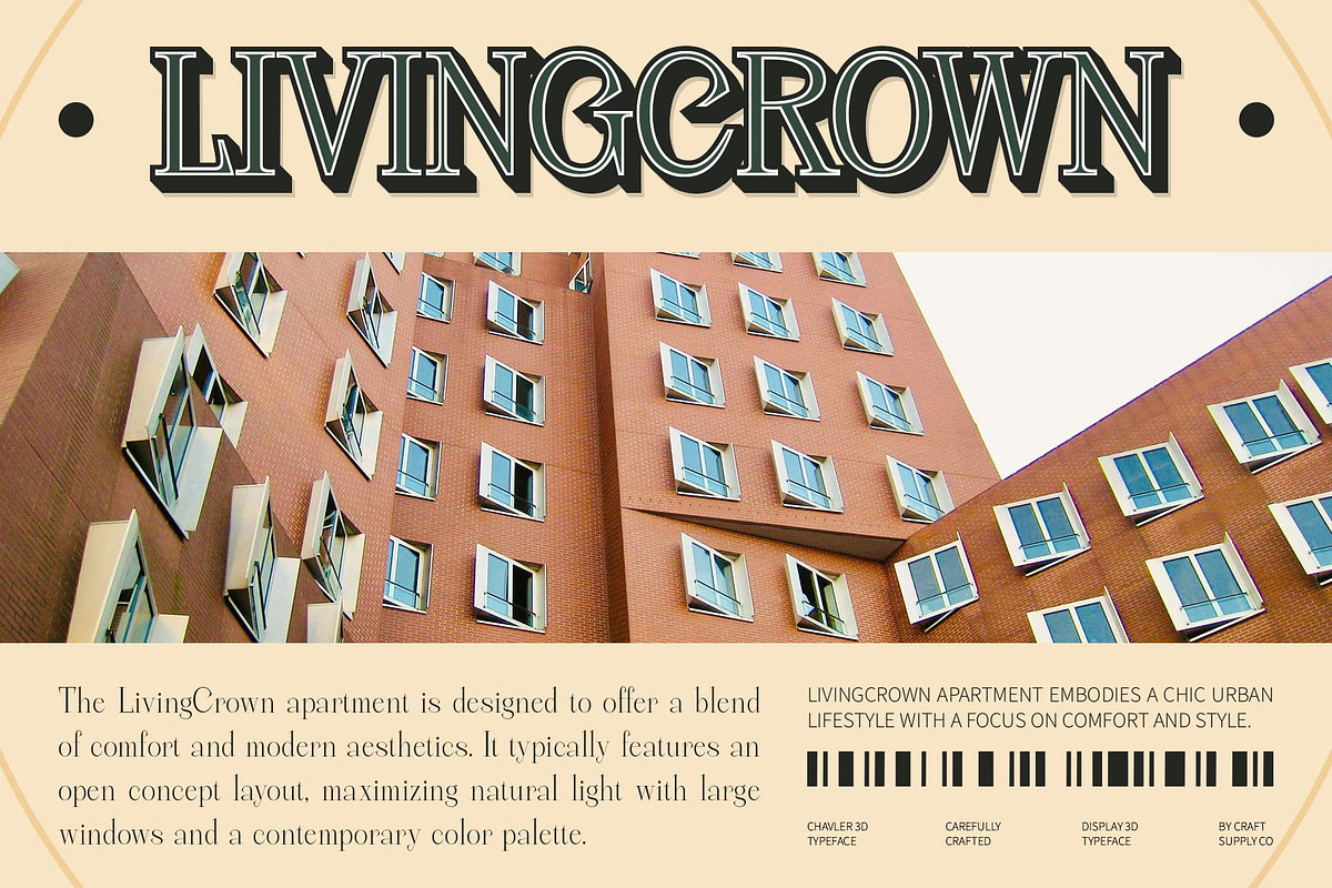 Chavler 3D, a Serif Font by Craft Supply Co. (Photo 6 of 8)