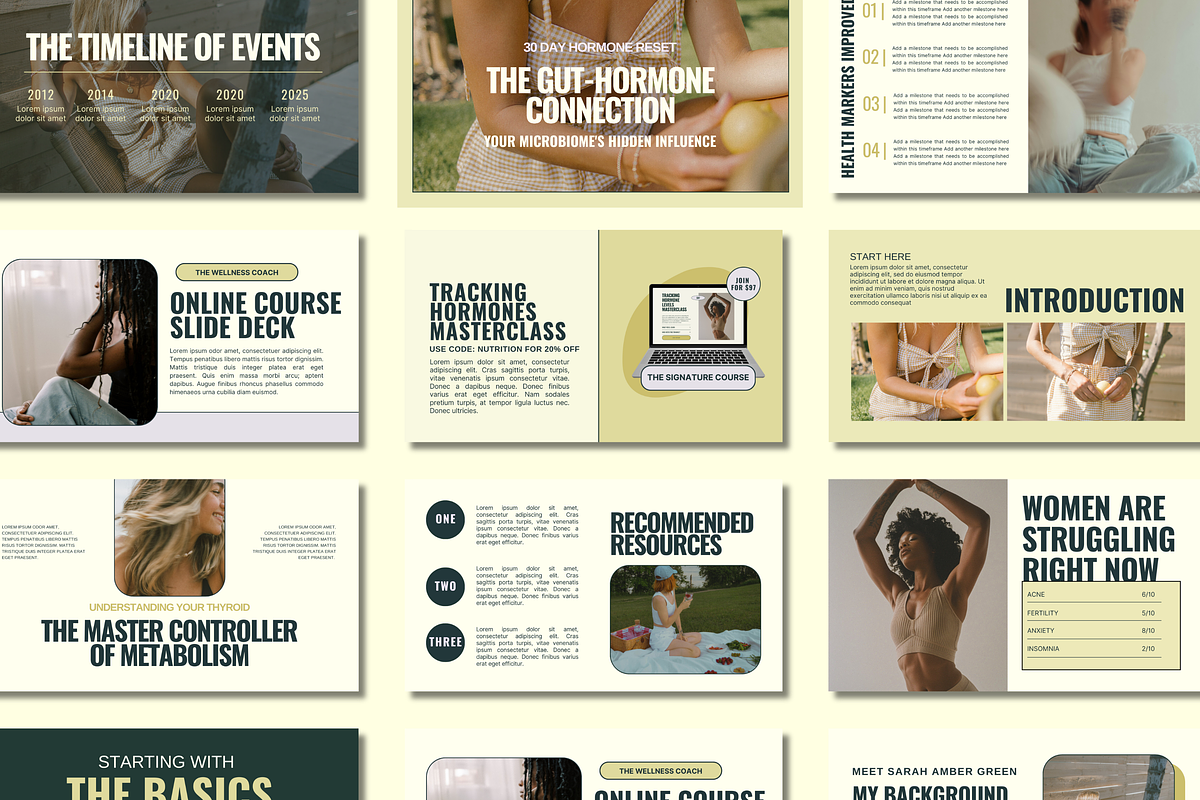 Modern Hormone Health Slide Deck, a Presentation Template by Solana Creative Co. (Photo 3 of 8)