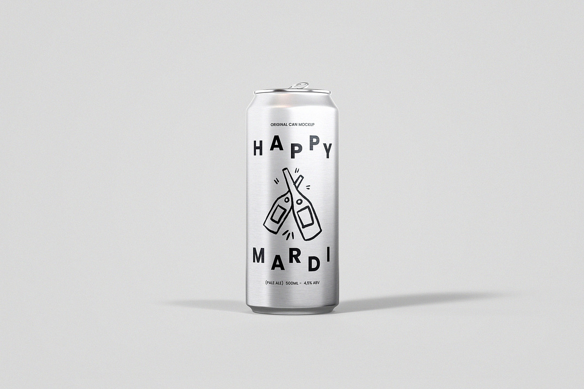 500 ML Can Mockup, a Packaging Mockup by Design Squad (Photo 3 of 6)
