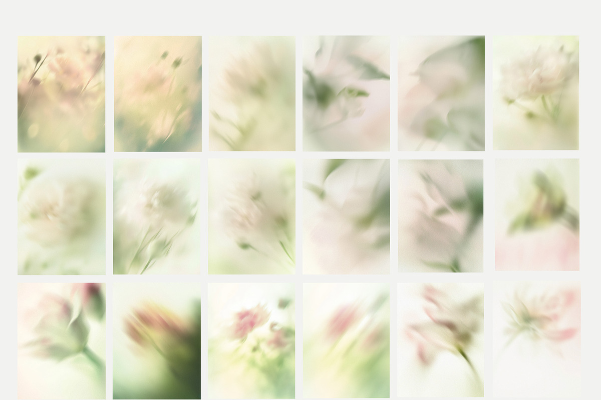 Floral blurry background overlay set, a Background Graphic by Grace Noboa Illustrations (Photo 7 of 12)