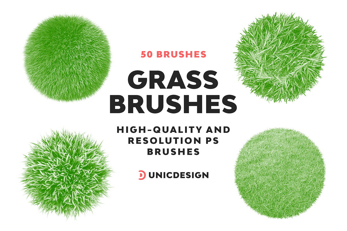 Grass Photoshop Brushes, a Brush Add-On by UnicDesign (Photo 1 of 4)