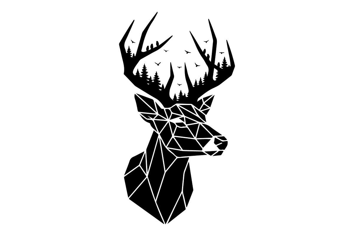 Deer Antler Silhouette Bundle, an Object Illustration by yasushie (Photo 16 of 31)