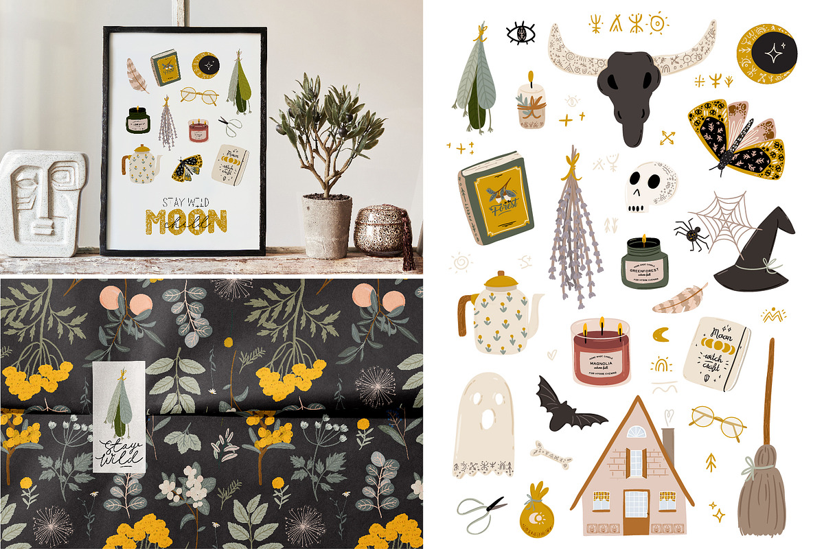 Botany & Halloween mystery BUNDLE, a Decorative Illustration by Ruslana Lubenets (Photo 3 of 47)
