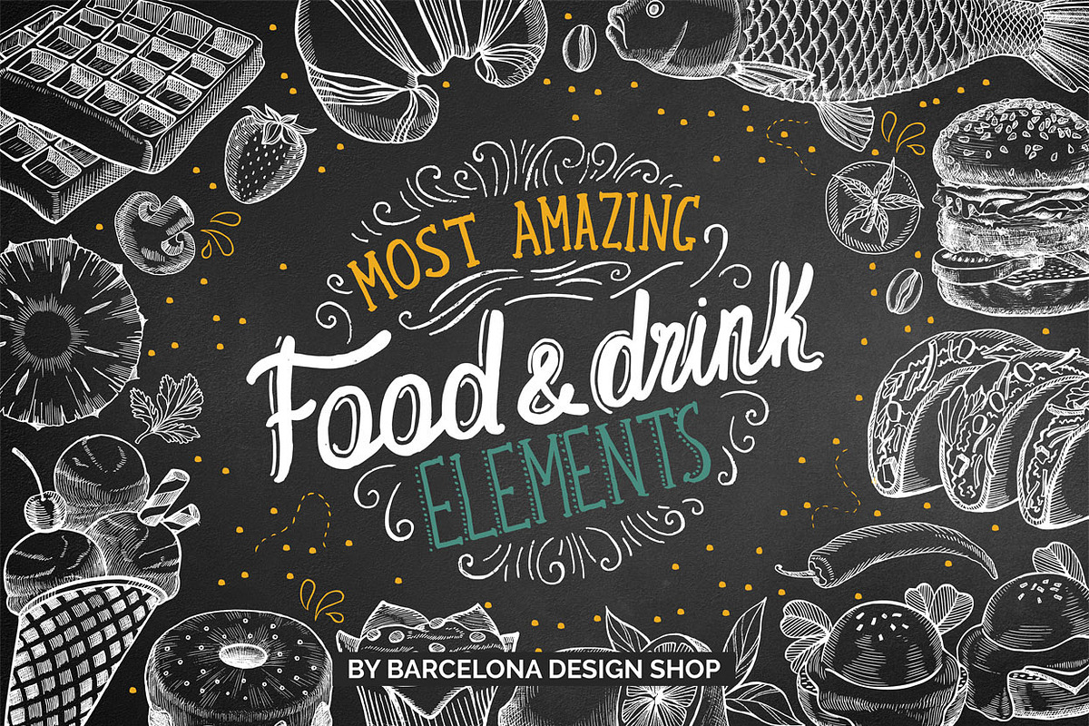 Food Bundle 75% off, a Food Illustration by BarcelonaShop (Photo 1 of 7)