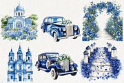 Blue Royal Wedding Clipart, an Illustration by NadiaTheronArt (Thumbnail 3 of 5)