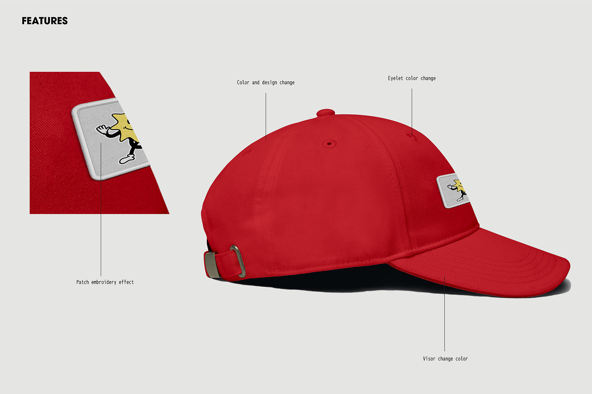 Baseball Caps Hat Mockup Vol 1, a Hat Mockup by made_by_nope (Photo 26 of 29)