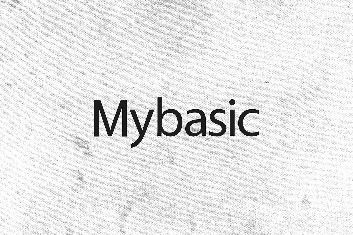 Mybasic Sans Serif, a Sans Serif Font by Nickhard (Photo 1 of 4)