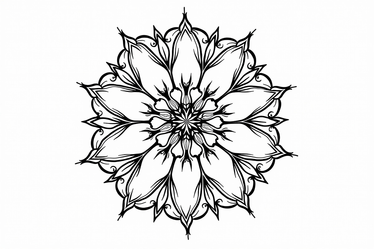 Relaxing Mandala Coloring Pages, an Illustration by jahid234 (Photo 6 of 11)