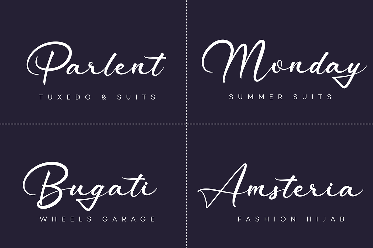 Patrigan Script Font, a Script Font by Basnistudio (Photo 2 of 7)