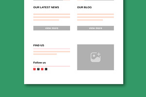 Modern Wireframe Email Newsletter