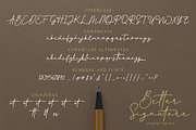 Better Signature Font, a Script Font by YdhraStudio (Thumbnail 7 of 9)