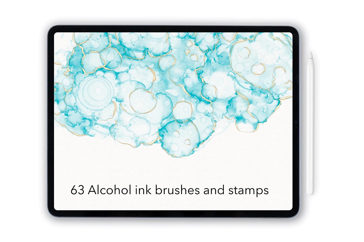 Procreate alcohol ink brushes, a Brush Add-On by Illustration Tribe (Photo 1 of 8)