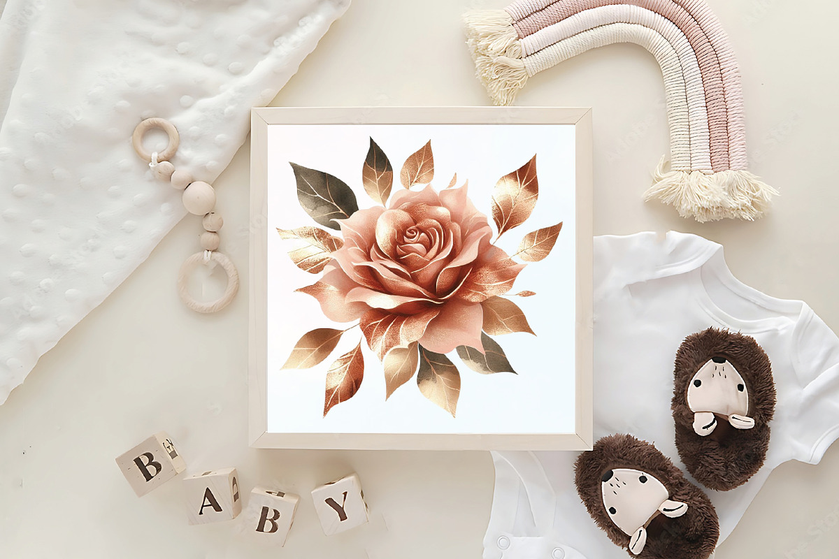 Watercolor Abstract Flowers Clipart, an Illustration by CraftArtStudio (Photo 6 of 6)