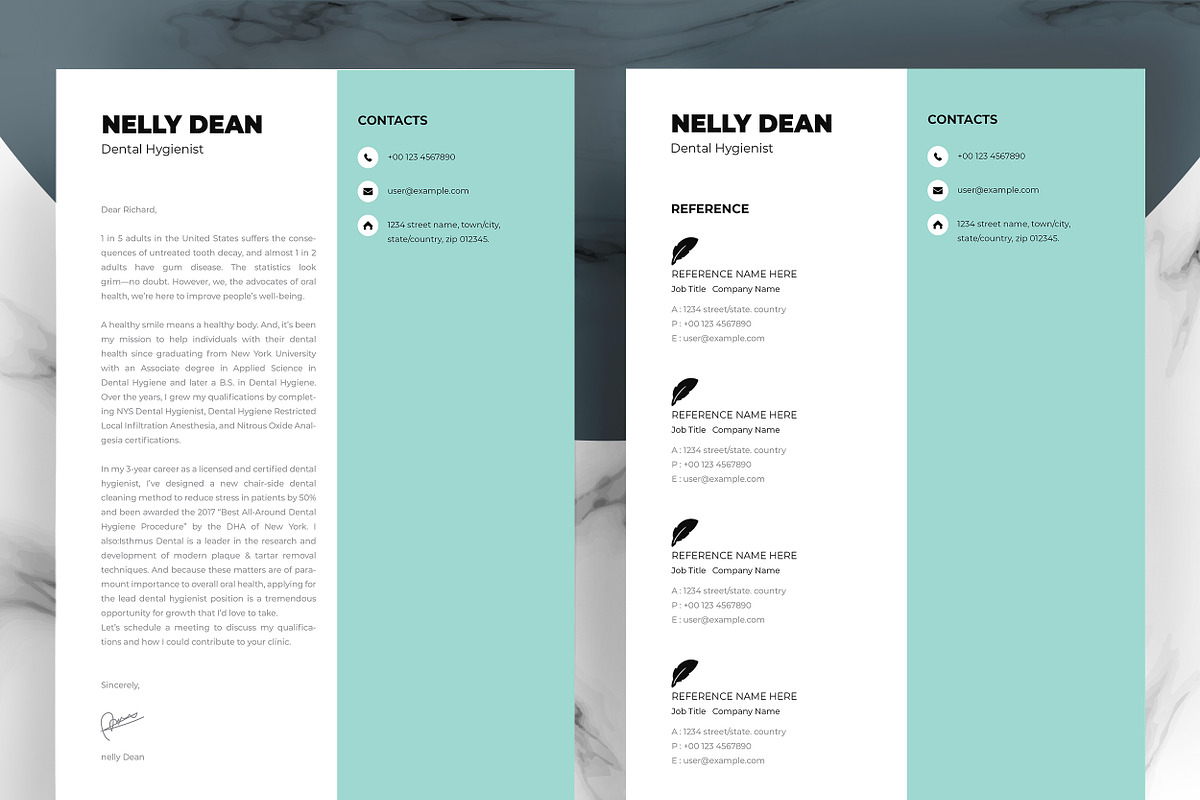 Dental Hygienist CV / Resume Design, a Resume Template by ResumeInventor (Photo 3 of 6)