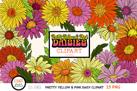 Retro Daisy Clipart